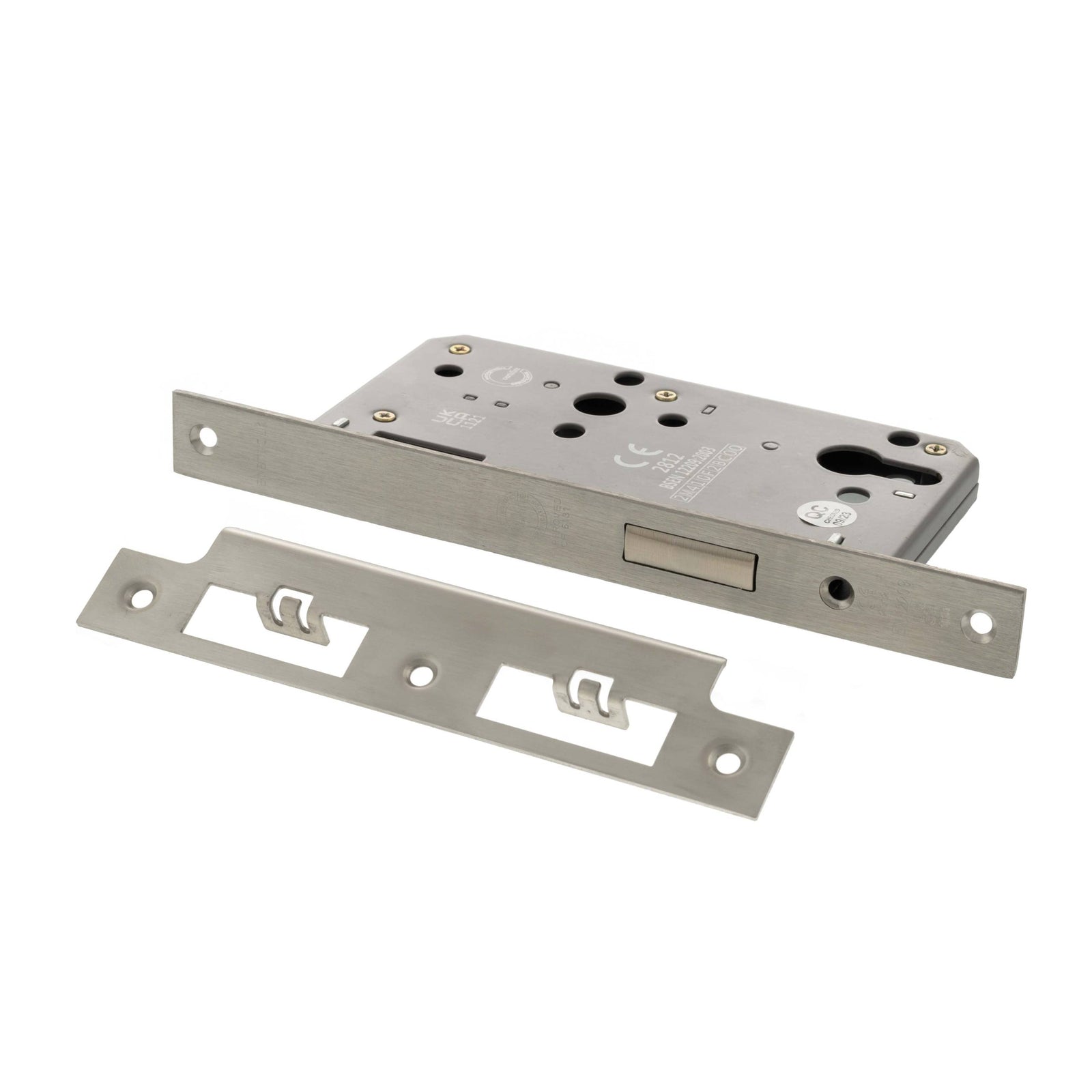 Atlantic DIN Euro Profile Deadlock Double Throw 60mm backset - Satin S