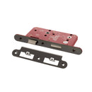 Atlantic DIN Radius Bathroom Lock Double Turn 60mm backset - Black Nickel - ALKDINRB60BN - Choice Handles