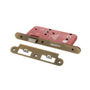 Atlantic DIN Radius Bathroom Lock Double Turn 60mm backset - Matt Antique Brass - ALKDINRB60MAB - Choice Handles