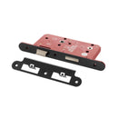 Atlantic DIN Radius Bathroom Lock Double Turn 60mm backset - Matt Black - ALKDINRB60MB - Choice Handles