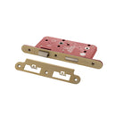 Atlantic DIN Radius Bathroom Lock Double Turn 60mm backset - Satin Brass - ALKDINRB60SB - Choice Handles