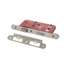 Atlantic DIN Radius Bathroom Lock Double Turn 60mm backset - Satin Chrome - ALKDINRB60SC - Choice Handles