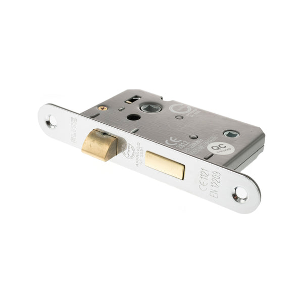 Atlantic Radius Corner Bathroom Lock [CE] 2.5" - Satin Chrome - ALKRCBATH25SC
