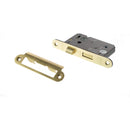 Atlantic Radius Corner Bathroom Lock [CE] 3" - Satin Brass - ALKRCBATH3SB - Choice Handles