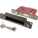 Atlantic 5 Lever Key Sashlock [BS] 2.5" - Distressed Silver - ALKSASH5LK25DS - Choice Handles