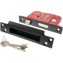 Atlantic 5 Lever Key Sashlock [BS] 3" - Matt Black - ALKSASH5LK3MB - Choice Handles