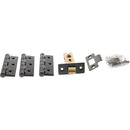 Atlantic Latch Pack [CE] 2.5" (Latch x1) + 3"x2" (Hinge x3) - Matt Black - ALP2532MB - Choice Handles