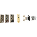 Atlantic Latch Pack [CE] 3" (Latch x1) + 3"x2" (Hinge x3) - Black Nickel - ALP332BN - Choice Handles