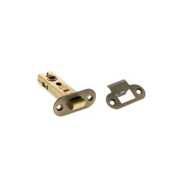 Atlantic Fire-Rated CE Marked Bolt Through Tubular Radius Latch 3" - Matt Antique Brass - ALRCE3MAB - Choice Handles