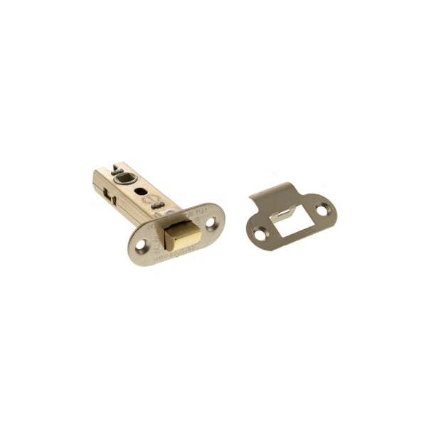 Atlantic Fire-Rated CE Marked Bolt Through Tubular Radius Latch 3" - Satin Nickel - ALRCE3SN - Choice Handles