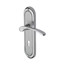 Heritage Brass Door Handle Lever Lock Ambassador Design Apollo finish - AMB6200-AP - Choice Handles