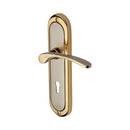 Heritage Brass Door Handle Lever Lock Ambassador Design Jupiter finish - AMB6200-JP - Choice Handles