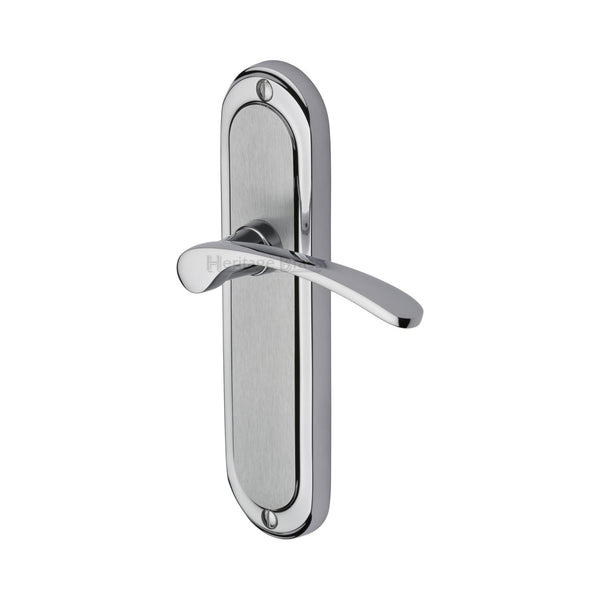 Heritage Brass Door Handle Lever Latch Ambassador Design Apollo finish - AMB6210-AP - Choice Handles