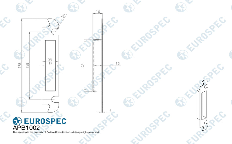 Eurospec - Plastic Box Keep To Suit Architectural Sashlock - APB1002