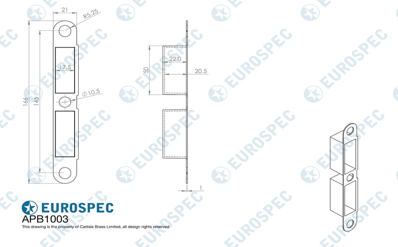 Eurospec - Plastic Box Keep To Suit Dle/DLS Sash/Bathroom Locks - APB1003