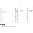 Manital - Astro Lever on Euro Lock Narrowplate 92mm c/c - Polished Brass - AQ1NP92 - Choice Handles
