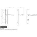 Manital - Astro Lever on Euro Lock Narrowplate 70mm c/c - Satin Chrome AQ1NPSC - Choice Handles