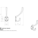 Carlisle Brass - Hat and Coat Hook - Polished Chrome - AQ25CP - Choice Handles