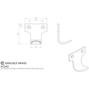 Carlisle Brass - Architectural Quality Sash Lift 51mm X 20mm - Polished Brass - AQ42 - Choice Handles