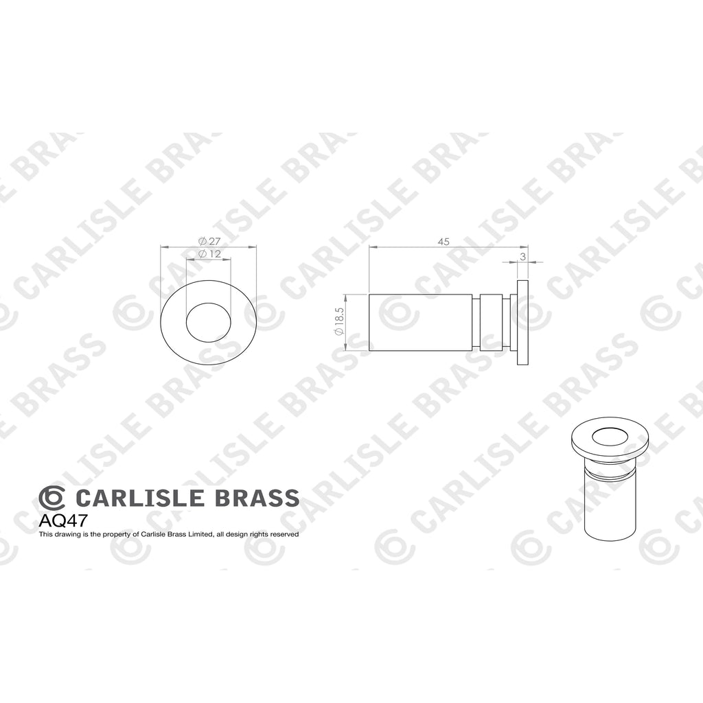 Dust Excluding Spring Socket Carlisle Brass - Dust Excluding Socket For Flush Bolts - Satin Chrome