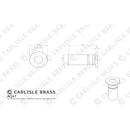 Carlisle Brass - Dust Excluding Socket For Flush Bolts  - Polished Brass - AQ47 - Choice Handles