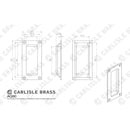 Carlisle Brass - Flush Pull 102mm x 45mm - Polished Chrome - AQ90CP - Choice Handles