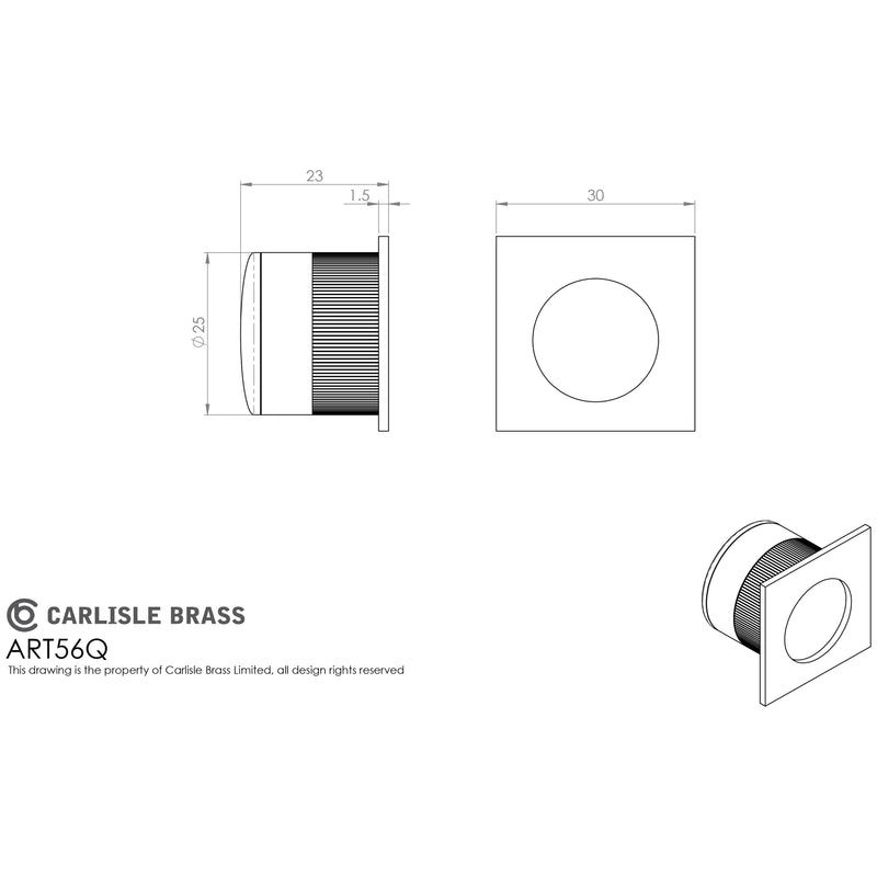 Manital - Small Edge Flush Pull 30mm - Satin Chrome - ART56QSC - Choice Handles