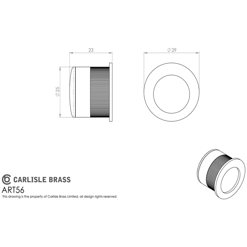 Manital - Small Edge Flush Pull 29mm - Satin Chrome - ART56SC - Choice Handles