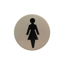 Atlantic Female Disc Sign 3M Adhesive 75mm - Satin Stainless Steel - AS75FASSS - Choice Handles
