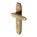 Heritage Brass Door Handle Lever Lock Astoria Design Antique finish - AST5900-AT - Choice Handles