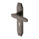 Heritage Brass Door Handle Lever Lock Astoria Design Matt Bronze finish - AST5900-MB - Choice Handles