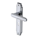 Heritage Brass Door Handle Lever Lock Astoria Design Polished Chrome finish - AST5900-PC - Choice Handles