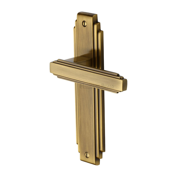 Heritage Brass Door Handle Lever Latch Astoria Design Antique finish - AST5910-AT - Choice Handles
