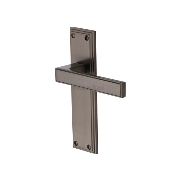 Heritage Brass Door Handle Lever Latch Atlantis Design Matt Bronze finish - ATL5710-MB - Choice Handles