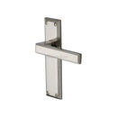 Heritage Brass Door Handle Lever Latch Atlantis Design Polished Nickel finish - ATL5710-PNF - Choice Handles