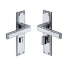 Heritage Brass Door Handle for Bathroom Atlantis Design Polished Chrome finish - ATL5730-PC - Choice Handles