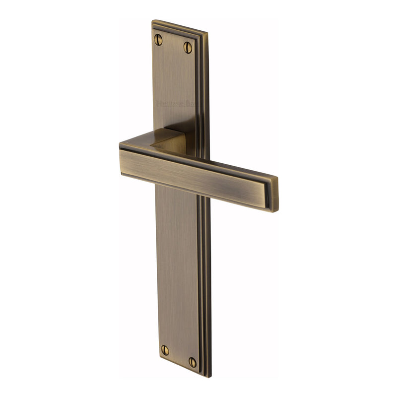 Heritage Brass Atlantis Long Lever Latch Antique Brass finish - ATL6710-AT - Choice Handles