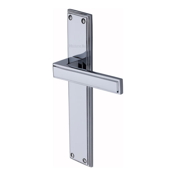 Heritage Brass Atlantis Long Lever Latch Polished Chrome finish - ATL6710-PC - Choice Handles