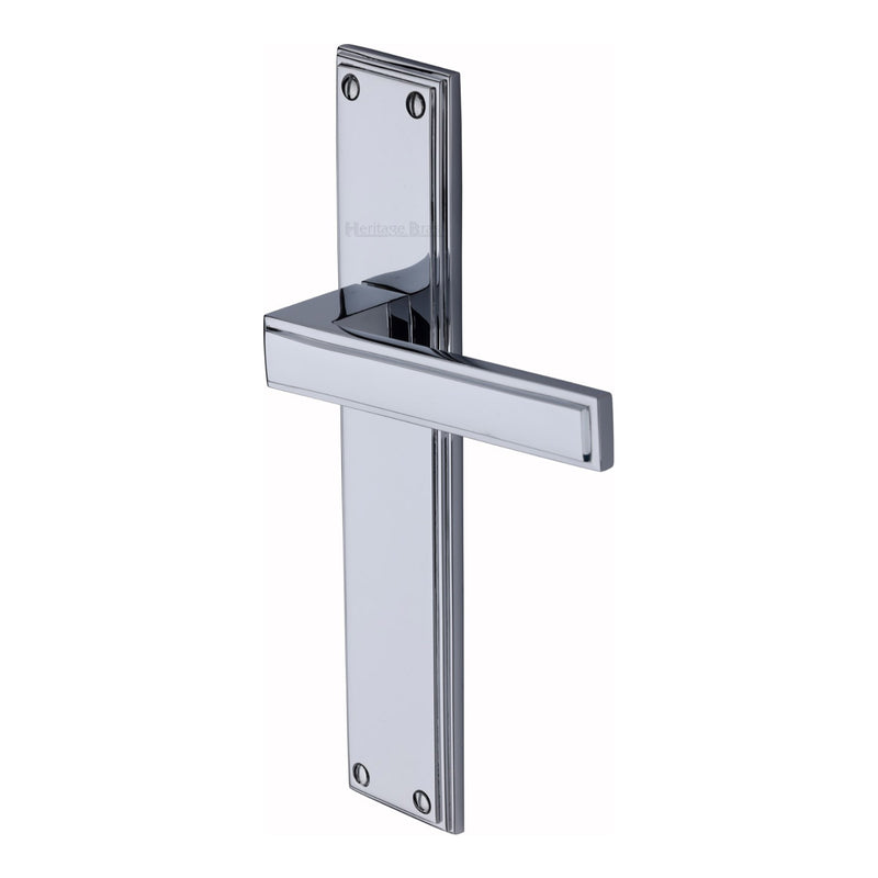 Heritage Brass Atlantis Long Lever Latch Polished Chrome finish - ATL6710-PC - Choice Handles