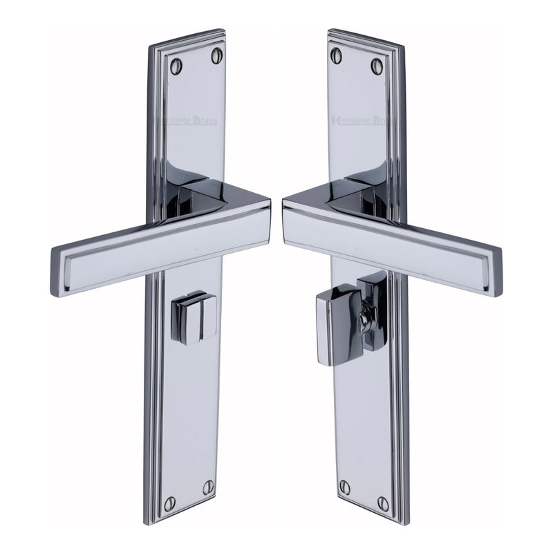Heritage Brass Atlantis Long Bathroom set Polished Chrome finish - ATL6730-PC - Choice Handles