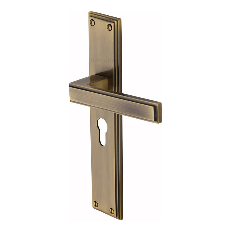 Heritage Brass Atlantis Long Euro Profile Antique Brass finish - ATL6748-AT - Choice Handles