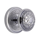 Heritage Brass Mortice Knob on Rose Aydon Design Polished Chrome finish - AYD1324-PC - Choice Handles