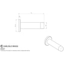 Carlisle Brass - Wall Mounted Door Stop - Satin Chrome - AZ21SC - Choice Handles