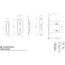 Eurospec - Easi-T Residential Bathroom Lock 78mm Radius - Satin Nickel - BAE5030SN/R - Choice Handles