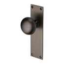 Heritage Brass Mortice Knob on Latch Plate Balmoral Design Matt Bronze finish - BAL8510-MB - Choice Handles