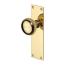 Heritage Brass Mortice Knob on Latch Plate Balmoral Design Polished Brass finish - BAL8510-PB - Choice Handles