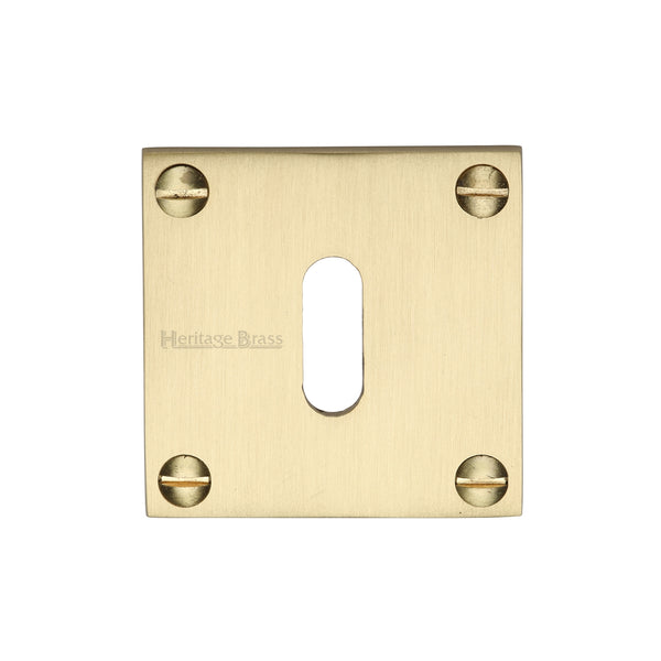 Heritage Brass Keyhole Escutcheon Satin Brass finish - BAU1556-SB - Choice Handles