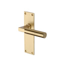 Heritage Brass Door Handle Lever Latch Bauhaus Design Satin Brass finish - BAU7310-SB - Choice Handles