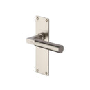 Heritage Brass Door Handle Lever Latch Bauhaus Design Satin Nickel finish - BAU7310-SN - Choice Handles