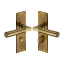 Heritage Brass Door Handle for Bathroom Bauhaus Design Antique finish - BAU7330-AT - Choice Handles